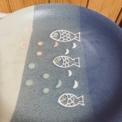 魚柄　大皿２枚セットの画像