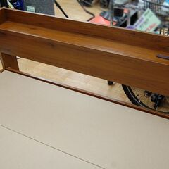 ③モダンデコ フレームのみ ダブルベッド 幅141×長さ213×高さ70cm コンセントあり 宮付き 引き出し付き ベッド下収納 ダブルサイズ  札幌市 清田区 平岡の画像