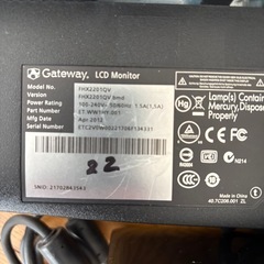 モニター22inch
の画像