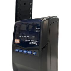 ☆MAX タイムレコーダー ER-110SIV 4回打刻 ER-110S4 タイムカードラック 10人用 ブラック 付属 マックス 店舗用品☆の画像
