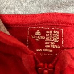 baby GAPジップパーカー70の画像