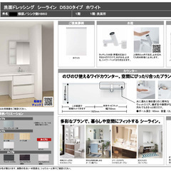 Panasonic　洗面ドレッシング　シーライン　D530タイプ　ホワイトの画像