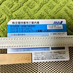 ANA 株主優待券の画像