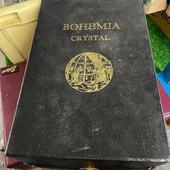 ボヘミアクリスタル カットガラス花瓶の画像