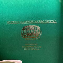 ボヘミアクリスタル カットガラス花瓶の画像