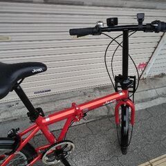 Jeep[ジープ]20吋 折り畳み自転車 外装6段/オレンジイエロー/ブラックの画像