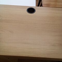 ★ジモティ割あり★ IKEA ミッケ　PCデスク ナチュラル H75×D50×W105 クリーニング済み TK7332の画像