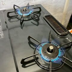 【Paloma】 パロマ ガステーブル IC-S37BM-2L LPガス用 2023年製 動作確認済み ガスコンロ ブラック キッチン家電 A0864の画像