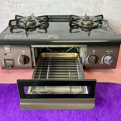 【Paloma】 パロマ ガステーブル IC-S37BM-2L LPガス用 2023年製 動作確認済み ガスコンロ ブラック キッチン家電 A0864の画像