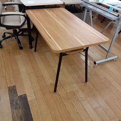 ★ジモティ割あり★  デスク ナチュラル H68×D60×W110 クリーニング済み TK7334の画像