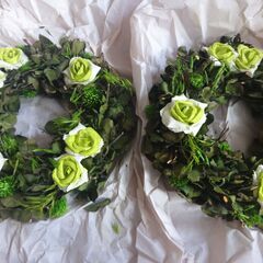 💗新品ドライフラワーのリース　2個セット💗の画像