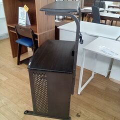 ★ジモティ割あり★  PCデスク ブラック H118×D55×W71 クリーニング済み TK7335の画像
