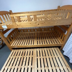 三段ベッド　二段ベッドすのこベッド　シングルベッドの画像
