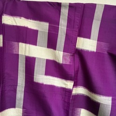 🌹紫幾何学模様着物🌹の画像