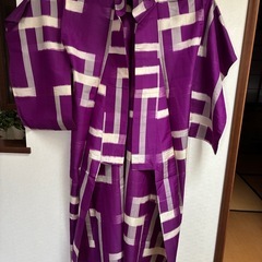 🌹紫幾何学模様着物🌹の画像