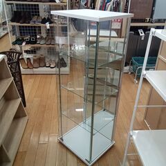 ★ジモティ割あり★  ガラスショーケース  H120×D37×W43 クリーニング済み TK7336の画像