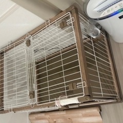  ペット　小型犬　ケージ　サークル　アイリスオーヤマ　PWSR-960LVウッディサークルの画像