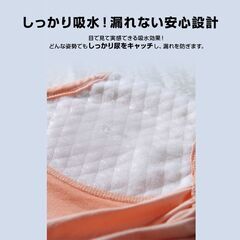 吸水ショーツ 1枚 尿漏れケアパンツ 失禁パンツ 女性 婦人用 綿100% 大容量 吸収 200mL サニタリーショーツ 漏れない 蒸れない 通気性 介護 生理 シニア 高齢者の画像