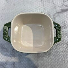 【在庫２点】【美品】ストウブ エクストラミニスクエアラムカン 緑 🚚自社配送時💳代引き可🚚(現金、クレジット、スマホ決済対応)の画像