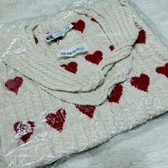 ハート❤️ニットバック新品未使用の画像