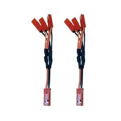 ドローン バッテリー用 3in1 同時充電ケーブル 2本セット 汎用 充電器 長さ10cm 3.7V-7.4Vまで対応 hybnk601 #601Gの画像