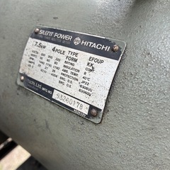 格安！早い者勝ち！引き取り限定！ハイパワー！日立コンプレッサー　ベビコン　7.5kwの画像