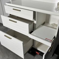 ニトリ レンジボード ソレル 幅100cm 高さ191cm 食器棚 キッチンボード 家具 札幌市白石区の画像