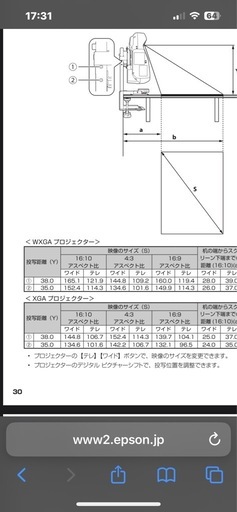 【短焦点】エプソンプロジェクターEB-580 リモコン有り
