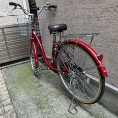 【後輪パンク】24インチ自転車の画像