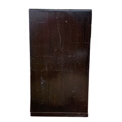 【現状品】レトロな木製収納 木製 引き出し 8段 1点 濃い茶 ダークブラウンブラウン 収納  書類保管 インテリア アンティークの画像