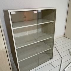 収納棚×3×3(木扉/ガラス扉)の画像
