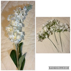 ユーカリ 胡蝶蘭 フェイクグリーン フェイクフラワー　テーブルランナー　結婚式 ブライダル インテリア 造花 観葉植物の画像