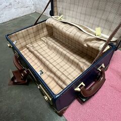 【ジモティ限定特価】 キャリーケース スーツケース トランク 鍵付き ネイビー キャリーバッグ A0866Gの画像