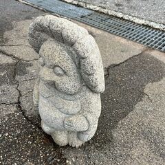 【縁起物】石像 たぬき 置物 商売繁盛 開運 石のたぬき 石の置物 オブジェ 雑貨 インテリア コレクション 玄関飾り 事務 店舗用品 Y2430の画像