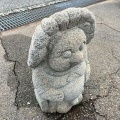 【縁起物】石像 たぬき 置物 商売繁盛 開運 石のたぬき 石の置物 オブジェ 雑貨 インテリア コレクション 玄関飾り 事務 店舗用品 Y2430の画像