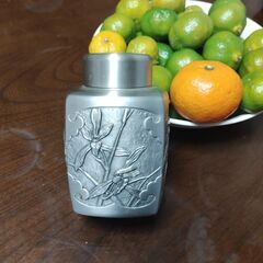 セランゴールの錫製茶器です。茶葉等の保管にどうぞ！の画像