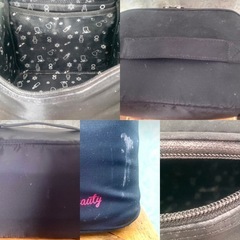 ポーチ4点: バーニーズニューヨーク:ピンク系ポーチ:黒ポーチ: 「curl`n`」National:カールンポーチ：中身なしの画像