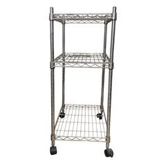 【現状品】3段ラック 1点 シルバー 棚 シェルフ 収納ラック 収納  書類保管 インテリア 事務所の画像