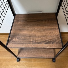 不二貿易 レンジ台 キッチンラック キャスター付きの画像