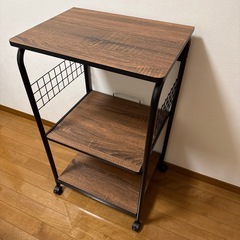 不二貿易 レンジ台 キッチンラック キャスター付きの画像