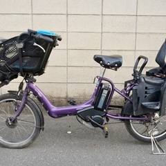 {受付中}🔴⭐️超特価⭐🔴電動自転車 ヤマハ 20インチ 子供乗せ アシスト 中古 110802の画像