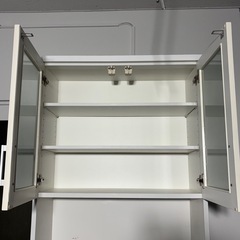 使用感強め ニトリ レンジボード ダリア 幅80cm 高さ200cm 食器棚 キッチンボード 家具 札幌市白石区の画像