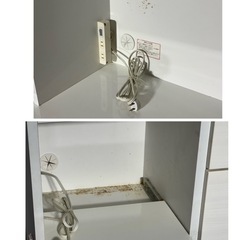 使用感強め ニトリ レンジボード ダリア 幅80cm 高さ200cm 食器棚 キッチンボード 家具 札幌市白石区の画像