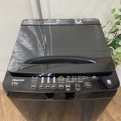 R455 ☀️ 2024年製の高年式♪ Hisense 洗濯機（洗濯4.5㎏) HW-K45B ⭐ 動作確認済 ⭐ クリーニング済の画像