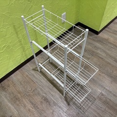 HEIAN SHINDO サイドラック 壁面収納ラック ホワイト 幅20×奥行43×高70cm LH-10 平安伸銅工業の画像