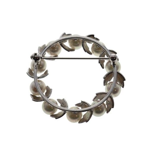 る*ん様 MIKIMOTO サークル　ブローチ　アコヤパール　silver ミキモト パール サークル ブローチ アコヤパール4.4mm シルバー