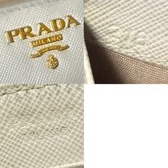 PRADA プラダ サフィアーノ 長財布 1M0506 アイボリー系 カード付きの画像