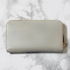 PRADA プラダ サフィアーノ 長財布 1M0506 アイボリー系 カード付きの画像