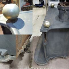 レトロ 隠蔽型 暖炉 フランクリンストーブ 鋳物製 薪ストーブ ストーブ 獅子足 暖房器具 動作未確認 新道東店の画像