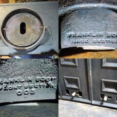 レトロ 隠蔽型 暖炉 フランクリンストーブ 鋳物製 薪ストーブ ストーブ 獅子足 暖房器具 動作未確認 新道東店の画像